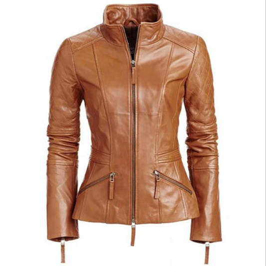 British Tan Leather Jacket